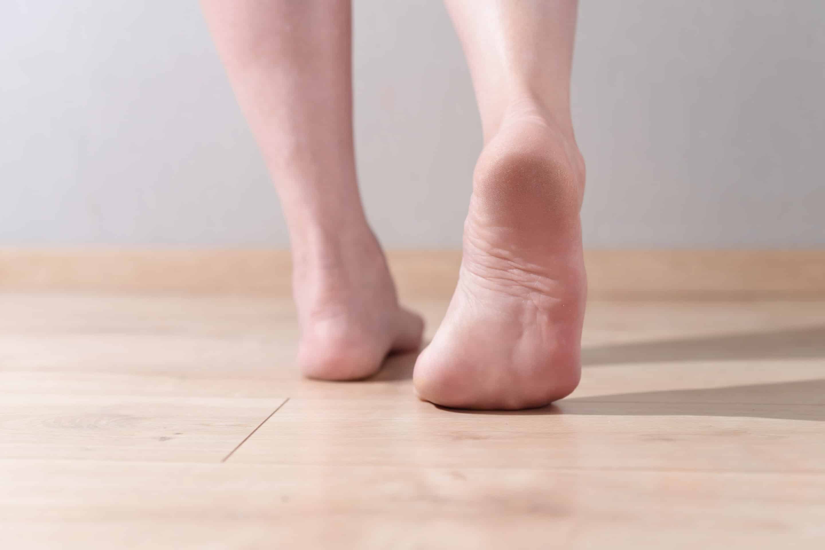 Woman with painful heel